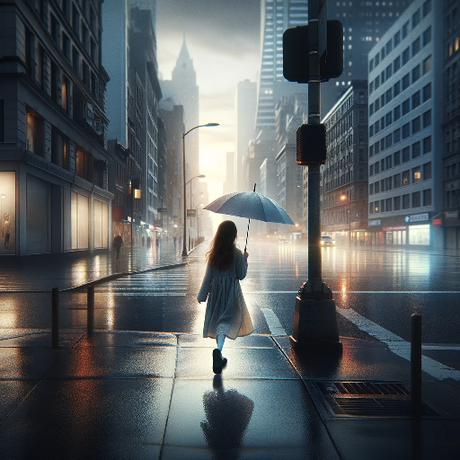 Girl in the rain