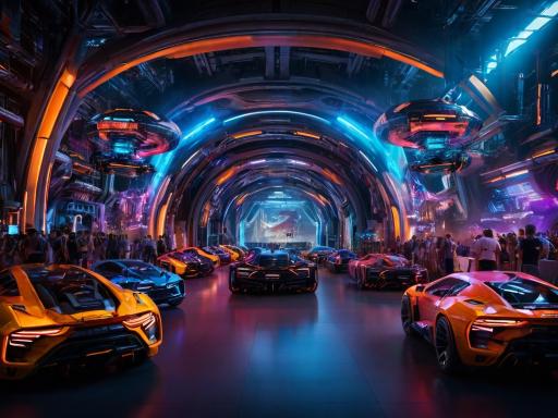Futuristic car show