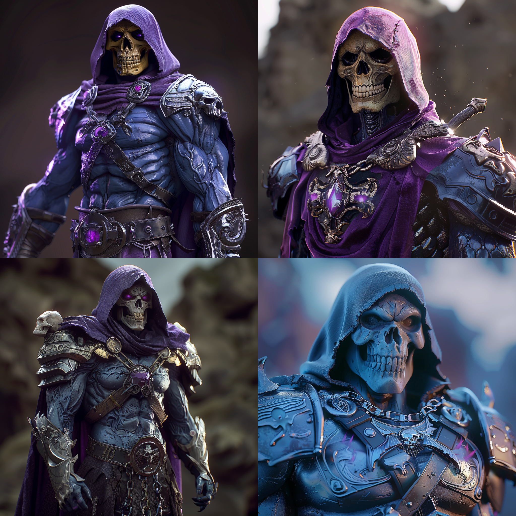 Cinematic Skeletor Full-Body Portrait