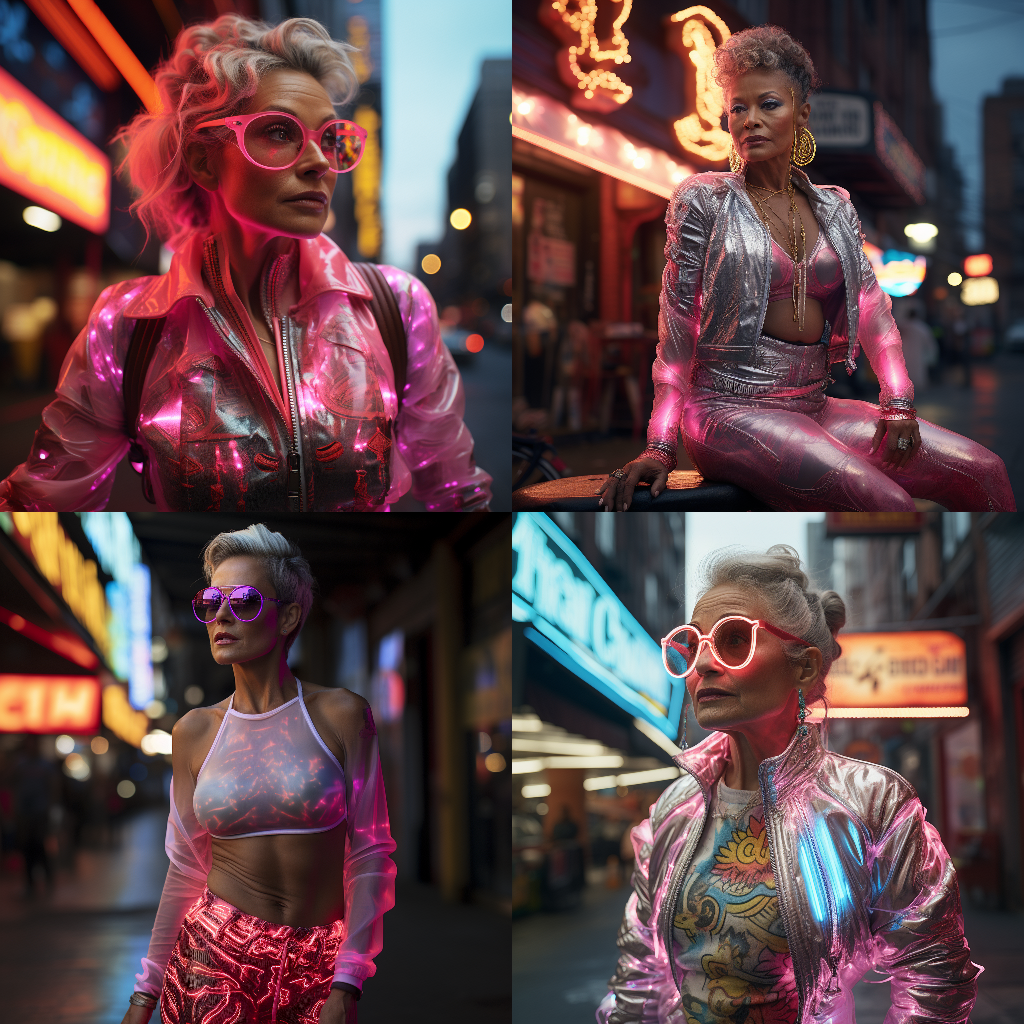 Neon Glow Street Fashion
