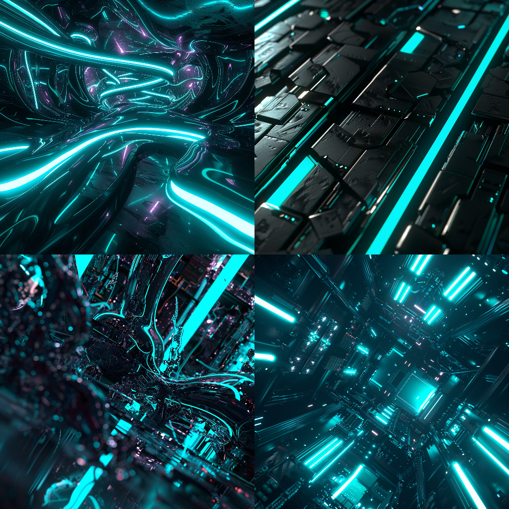 Abstract Neon Wallpaper in Unreal Engine 5 Style