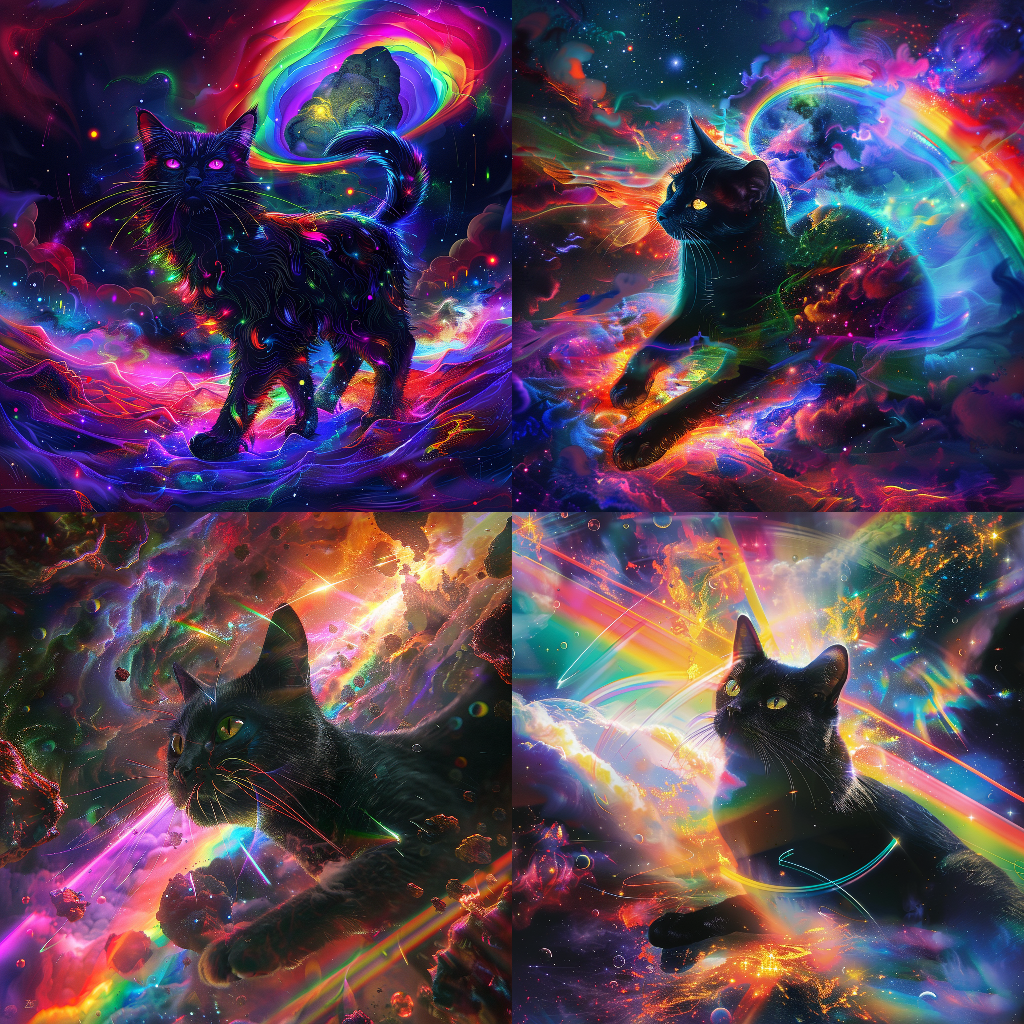 Psychedelic Space Cat