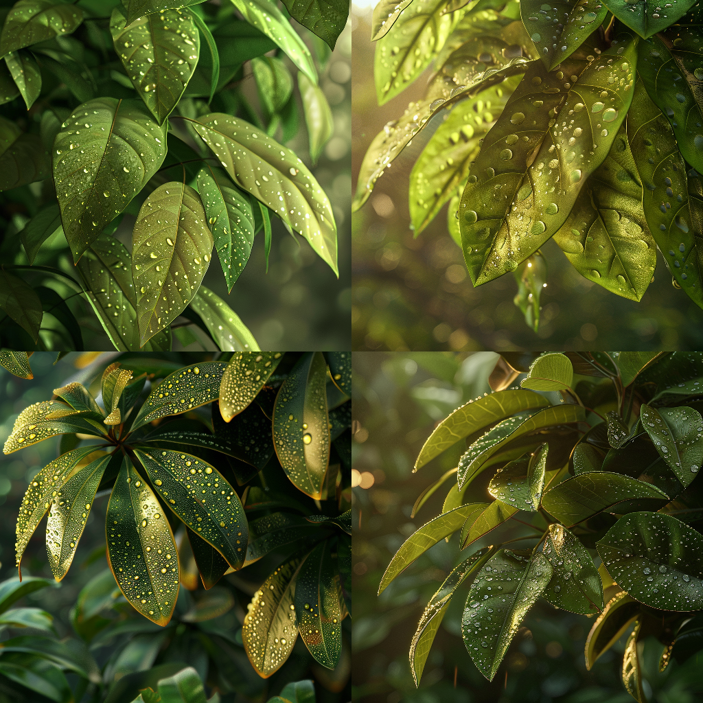 Ultra-Detailed Morning Soursop Leaves
