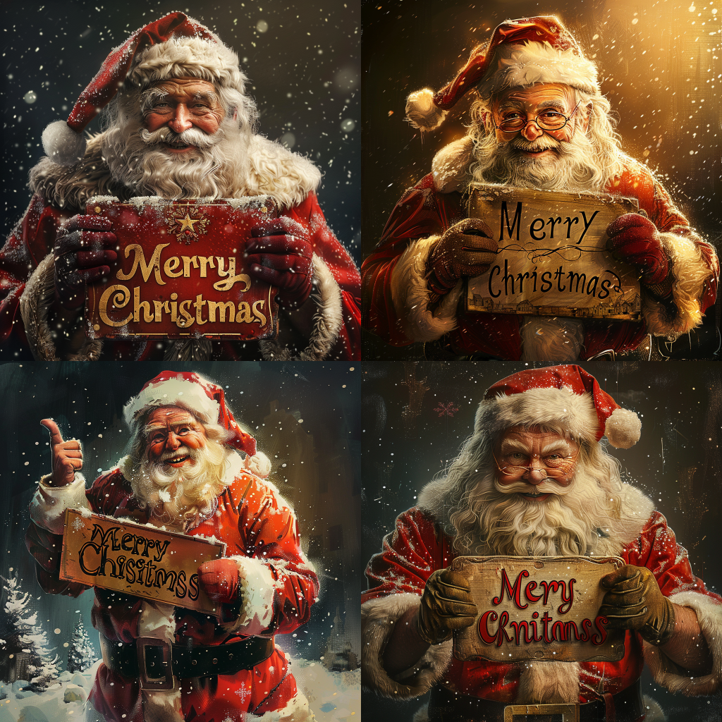 Cinematic Christmas Poster with Santa