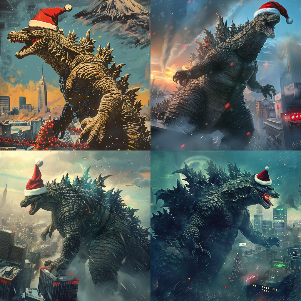 Festive Godzilla Rampage