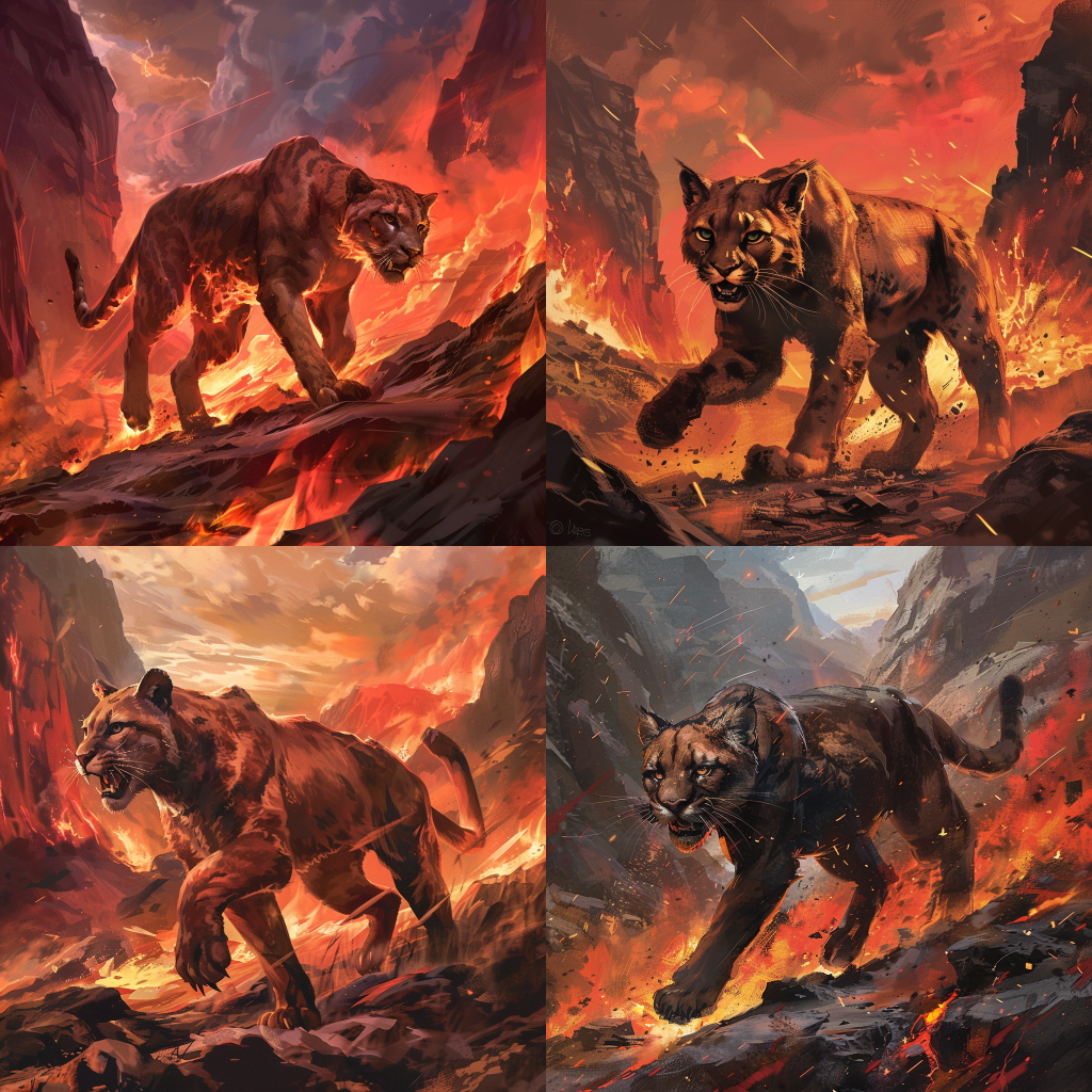 Magic the Gathering: Fiery Wasteland Lion