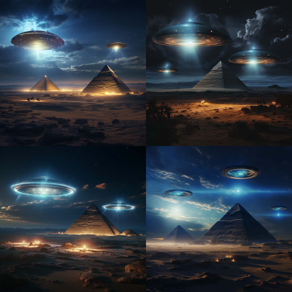 Ancient Pyramids and Hovering UFOs Encounter
