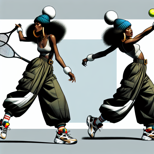 Fashion Icon in Tennis Action