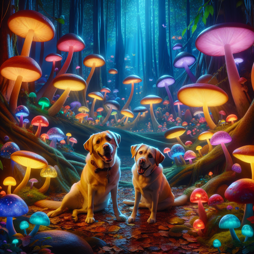 Pixar-Style Lab Mixes in an Enchanted Forest