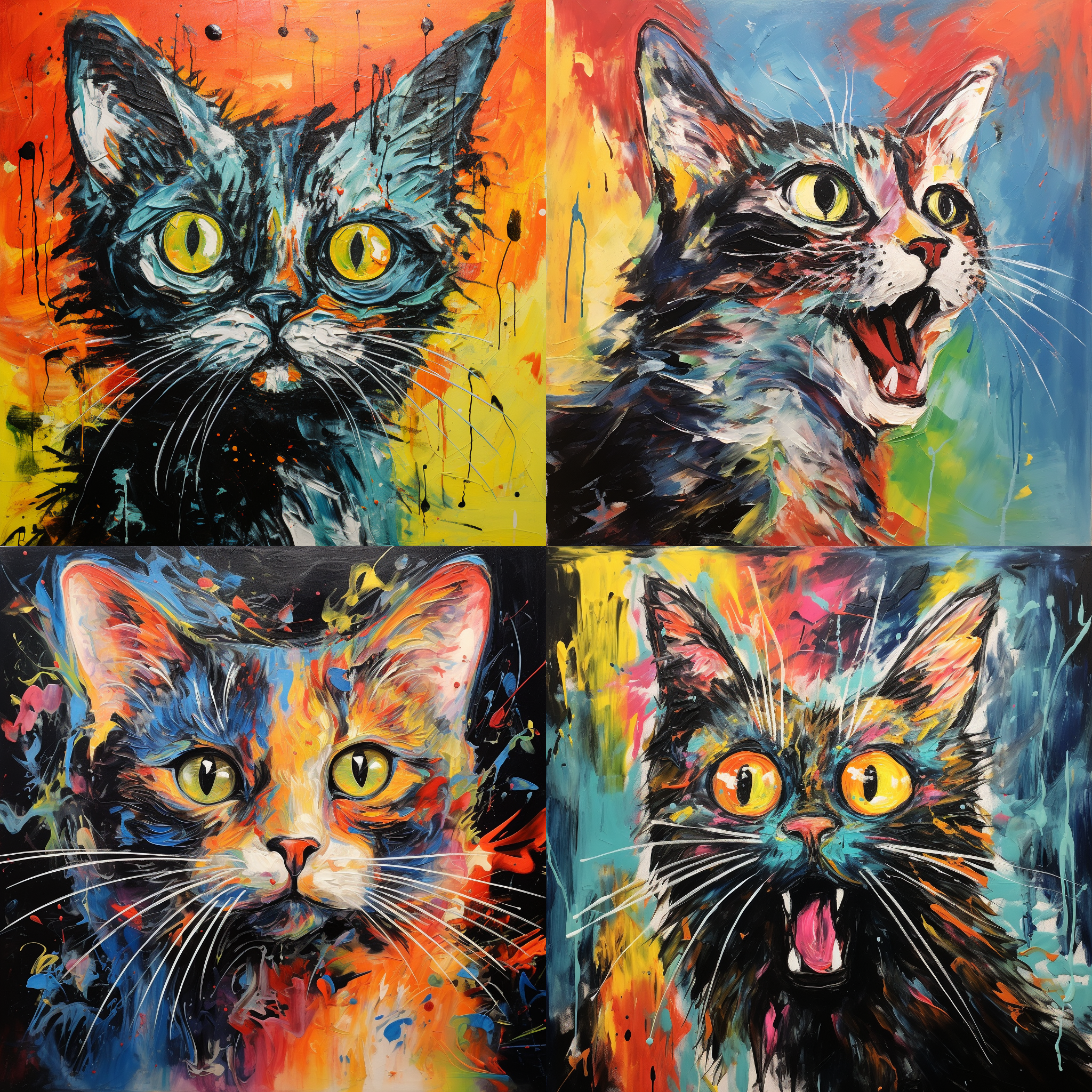 Expressionist Feline by Affandi