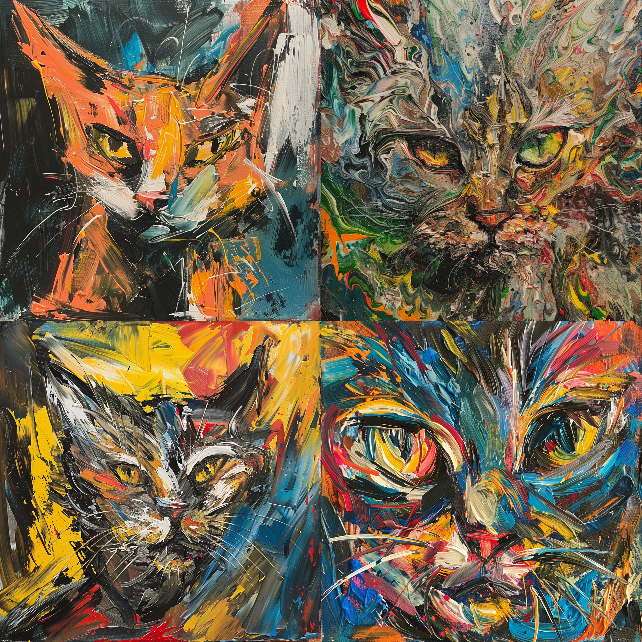 Expressionist Feline by Affandi