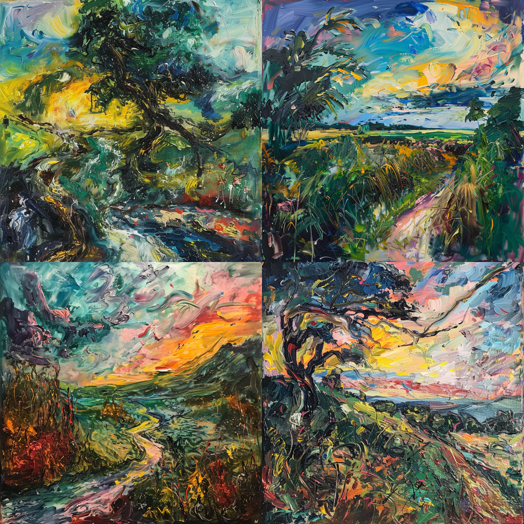 Affandi-Style Dynamic Landscape