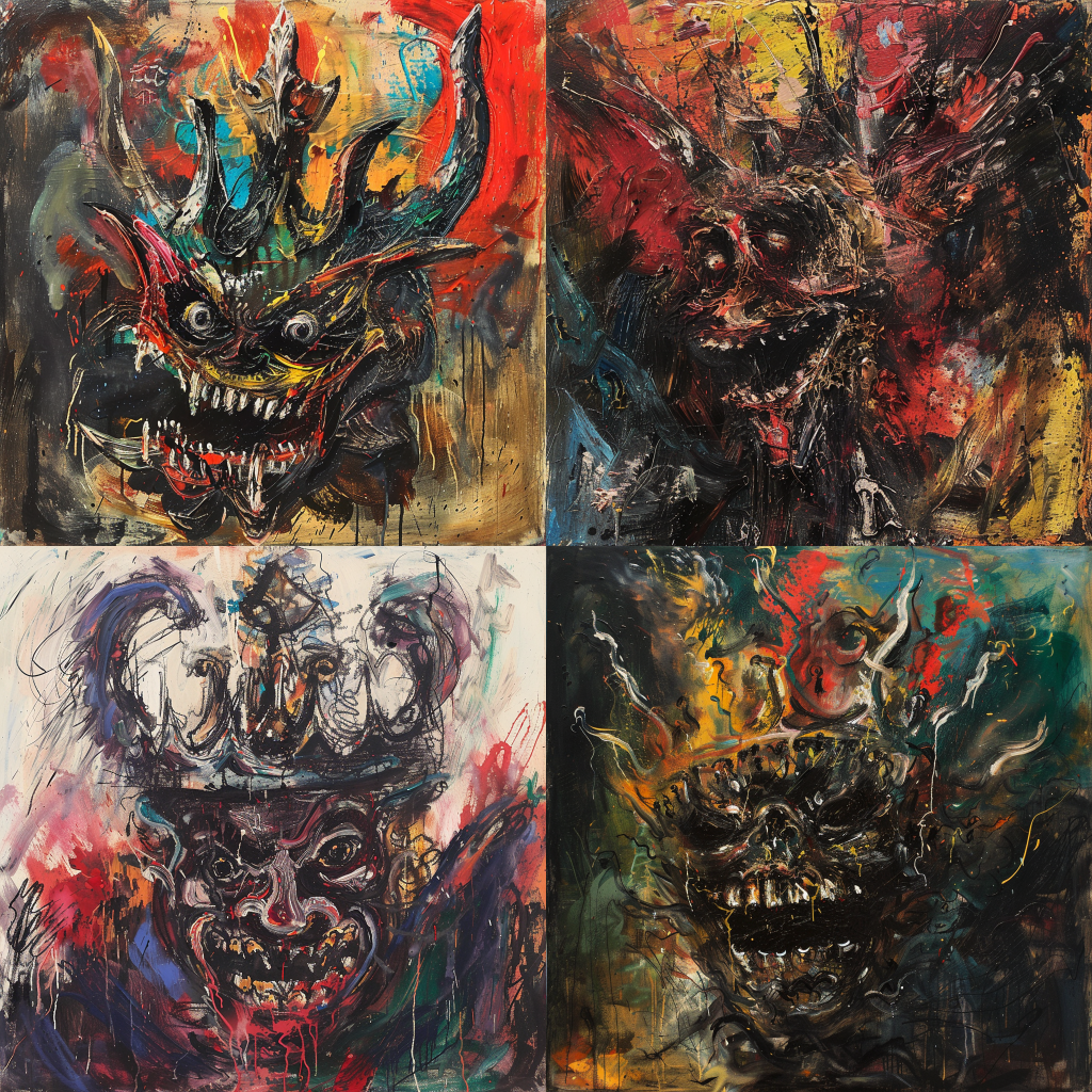 Regal Demon's Crown in Affandi's Style