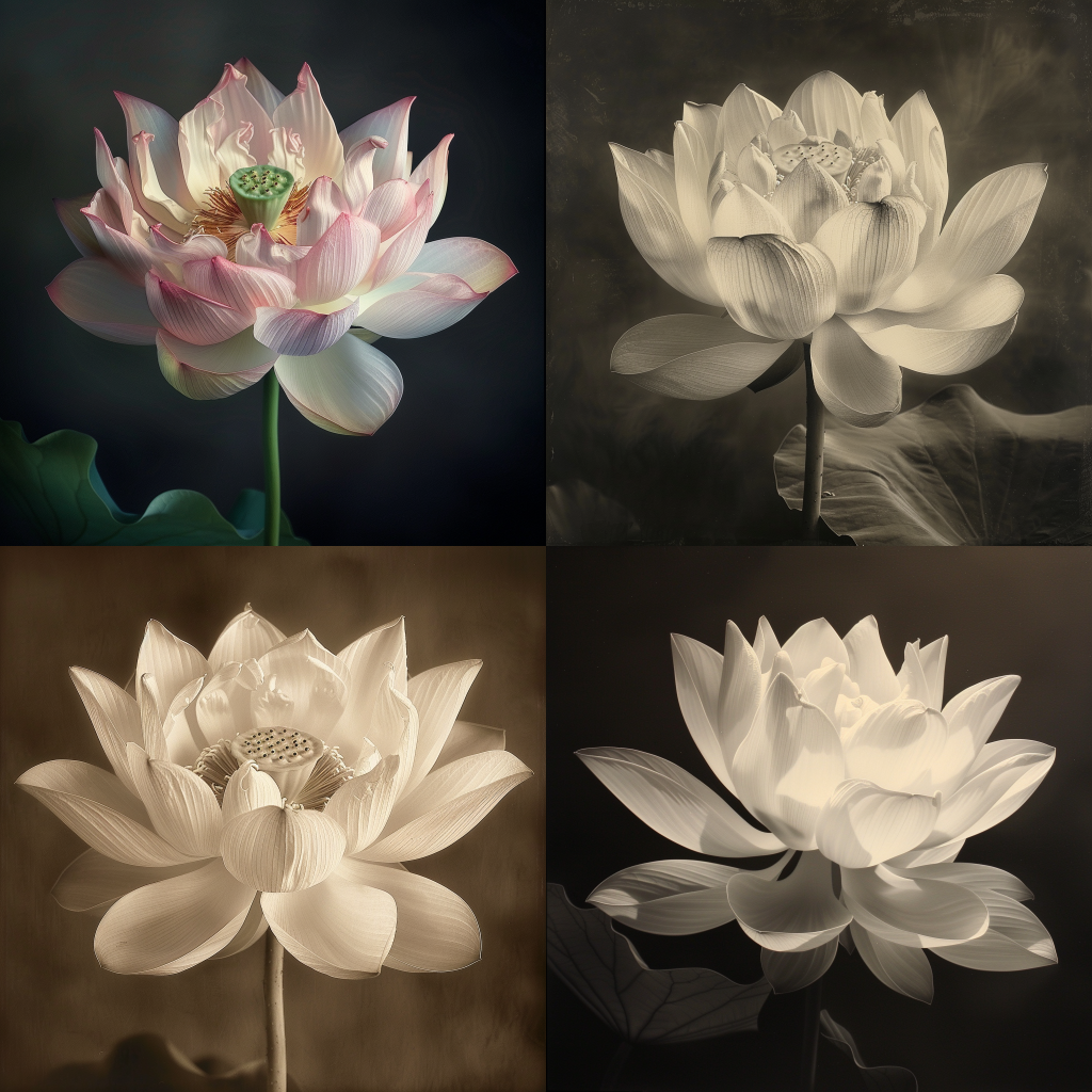 Lotus Flower in the Style of Albert Watson