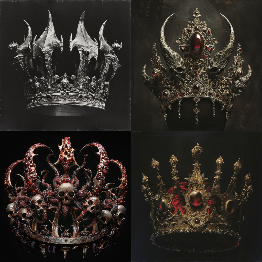Regal Demon's Crown in the Style of Albert Watson