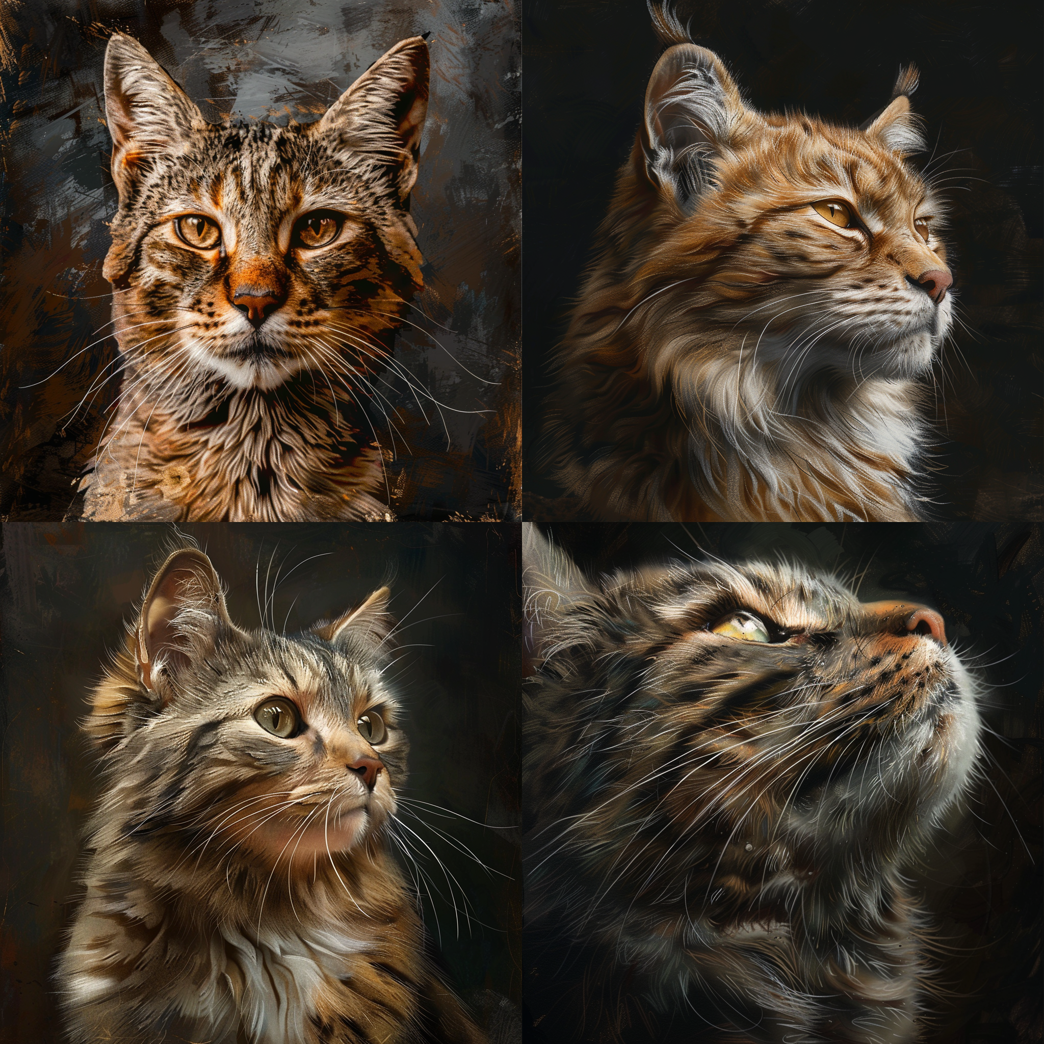 Realistic Feline Animal Painting in the Style of Albrecht Dürer