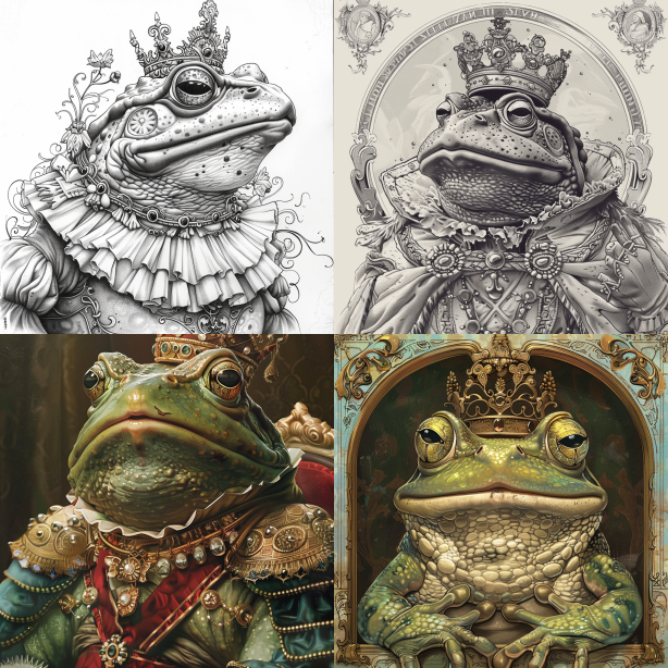 Albrecht Dürer-inspired Frog Prince Cartoon