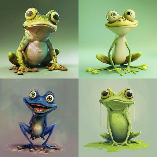 Enchanting Cartoon Creature: Frog Prince Style