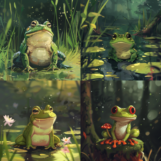 Enchanting Frog Prince Cartoon Creature