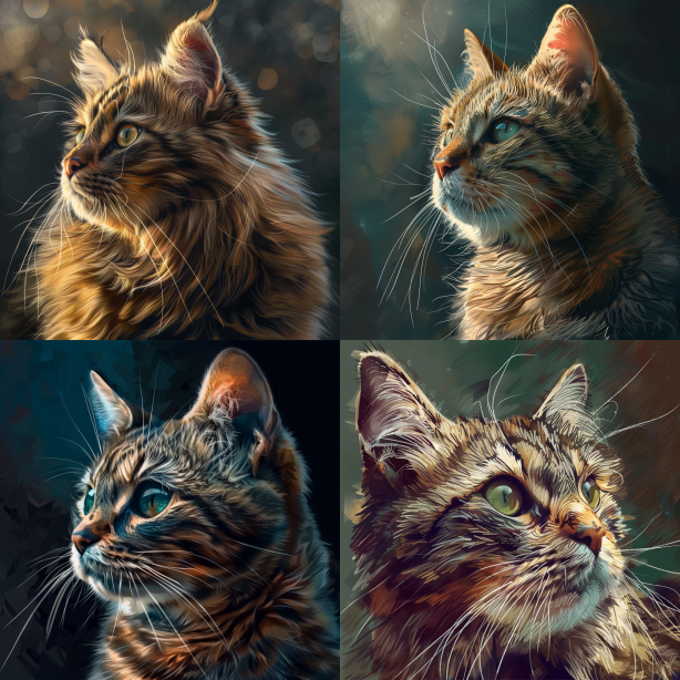Alessandro Allori Inspired Feline Painting