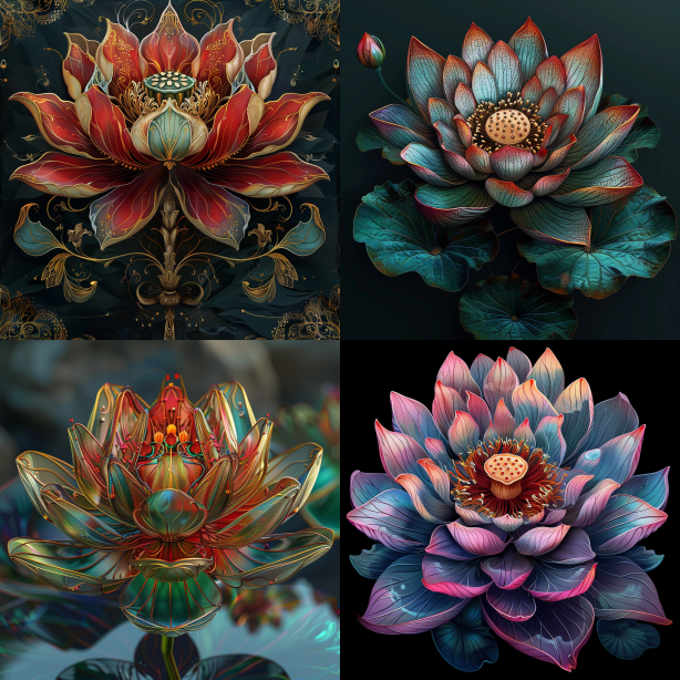 Alessandro Allori-inspired Lotus Flower