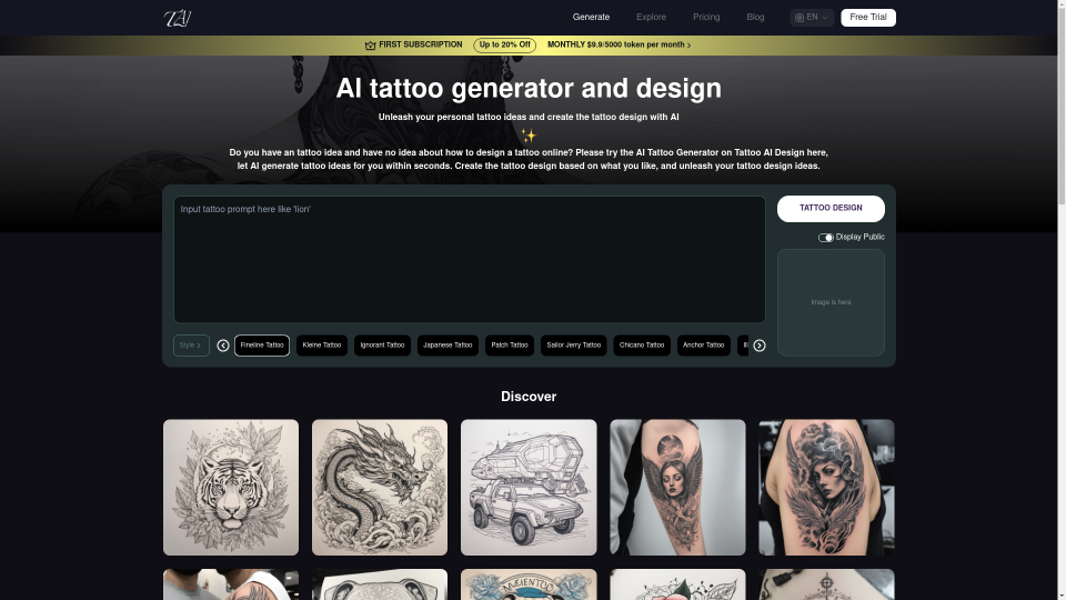 AI Tattoo Generator and Design | Tattoo AI Design