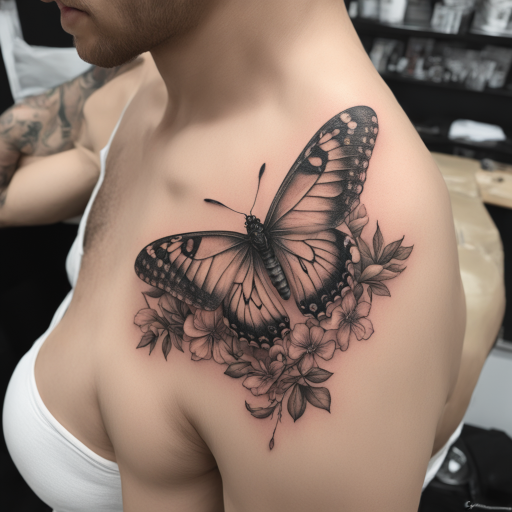 in the style of realism tattoo, with a tattoo of B. Setp. 23th