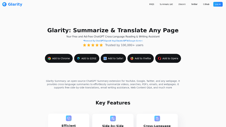 Glarity - ChatGPT for YouTube/Google Summary/Translate/AI Compose - Your AI Copilot