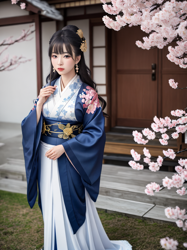 Enchanted Elegance: A Russian Goddess in Geisha Style