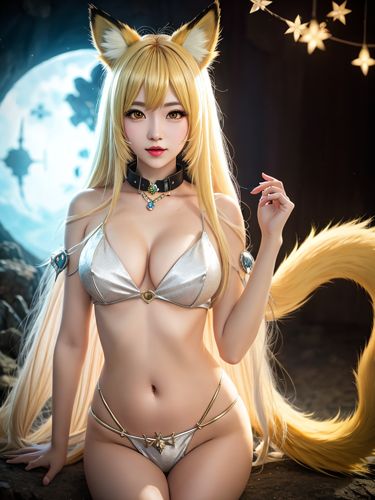 Enchanting Fox Spirit: Ahri in a Magical Realm