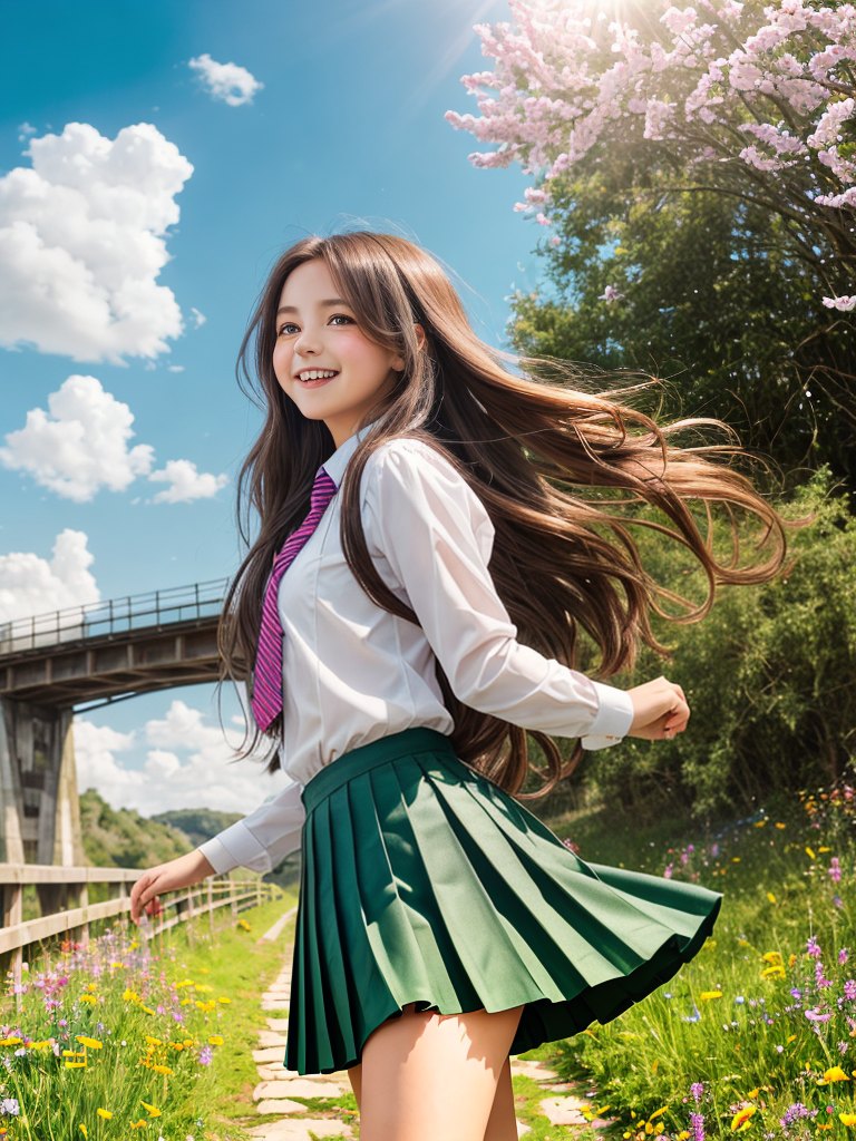 Springtime Joy: A Schoolgirl's Adventure