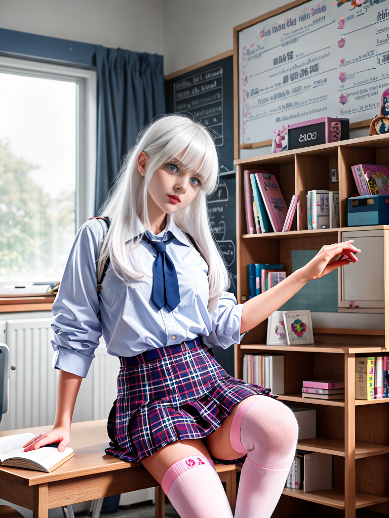 Curious Schoolgirl: A Moment of Wonder