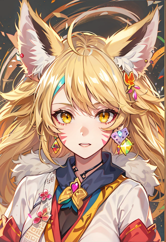 Vibrant Fantasy: The Enchanting Fox Girl