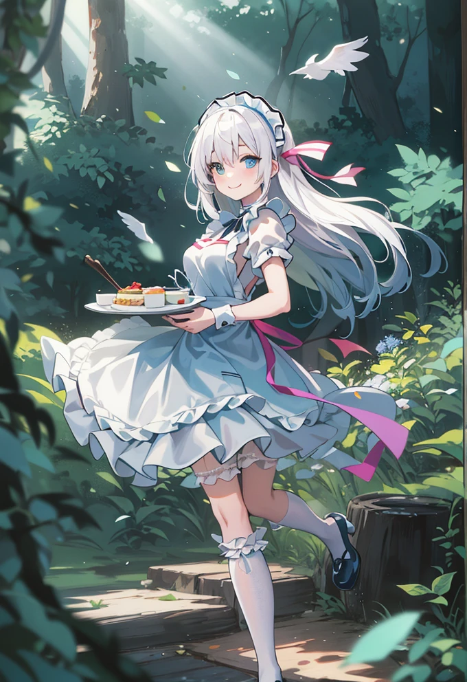 Whimsical Forest Maid: A Serene Encounter