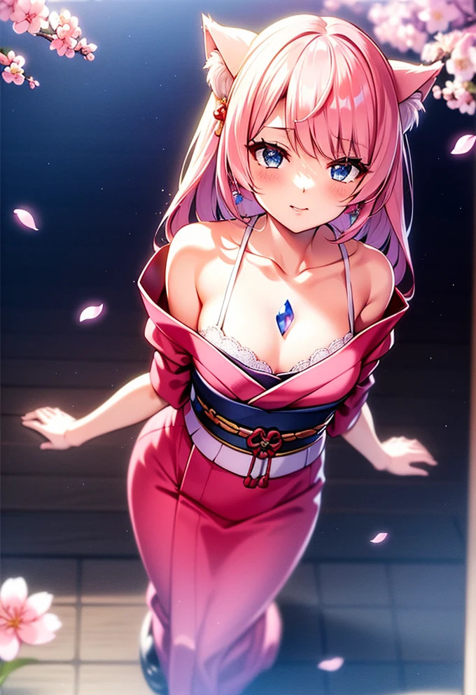 Radiant Sakura Princess: A Hyper-Realistic Anime Goddess