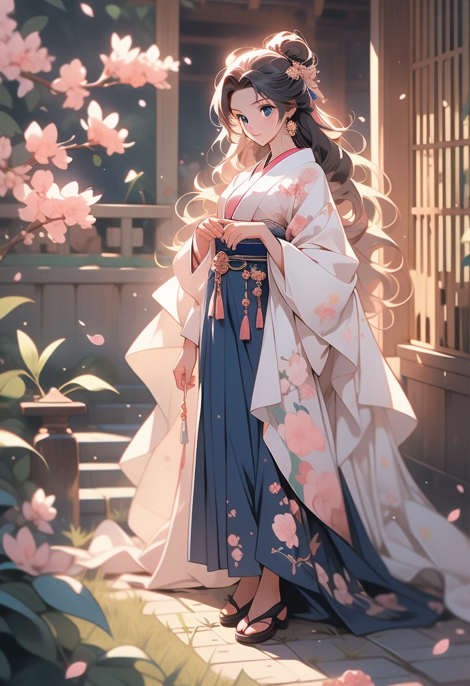 Radiant Russian Goddess in Sakura Elegance