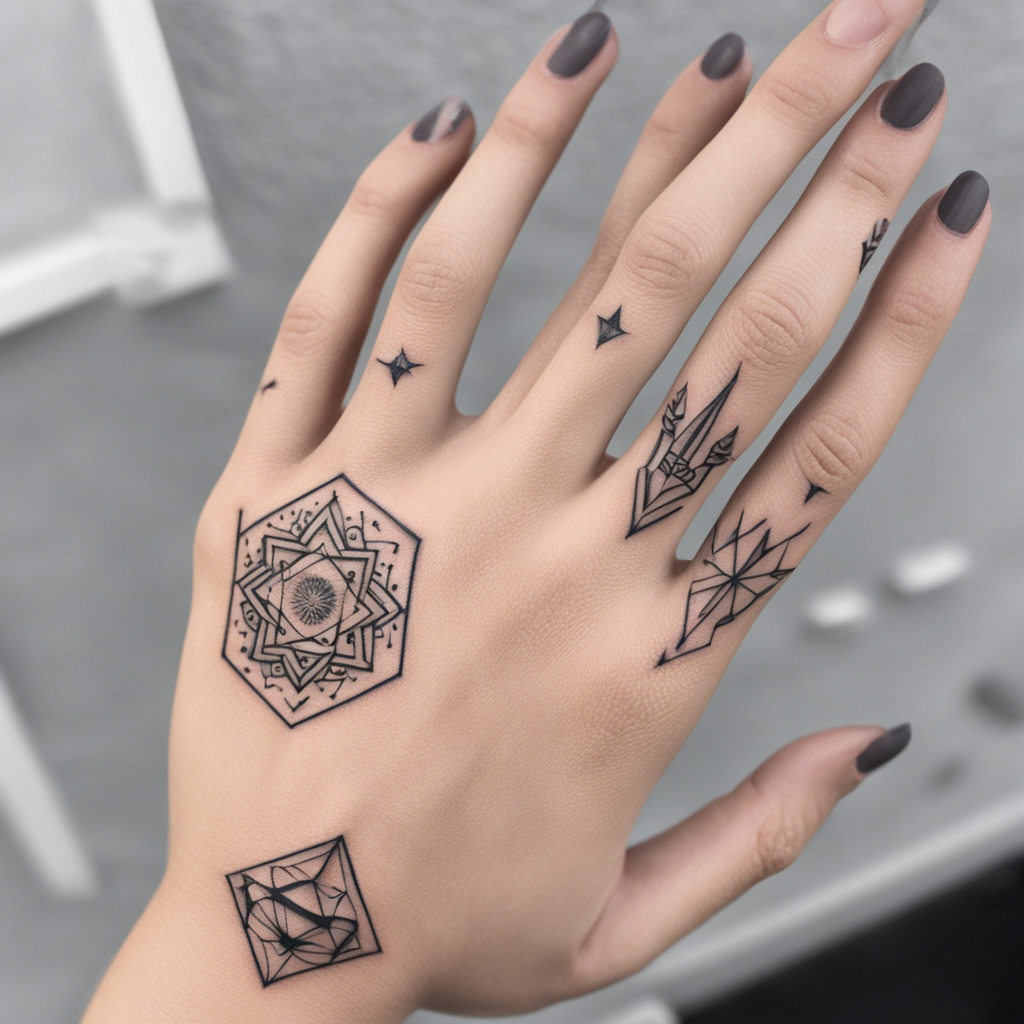 Geometric Ink: Cronk-Style Finger Tattoos