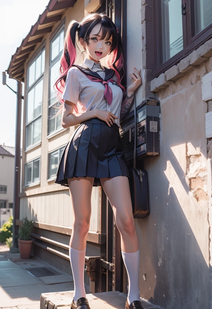 Sunny School Days: A Vibrant Anime Girl