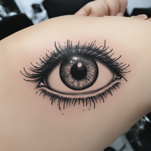 Symbolic Ink: A Mother's Eye Tattoo Design