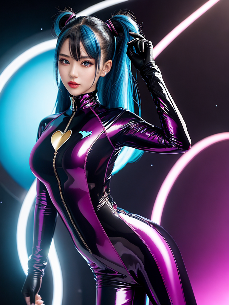 Enchanting Elegance: A Monster Girl in Latex