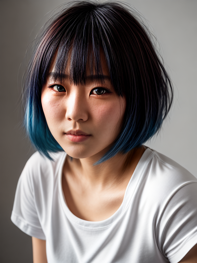 Confident Portrait of Ayaka: A Masterpiece in Dynamic Light