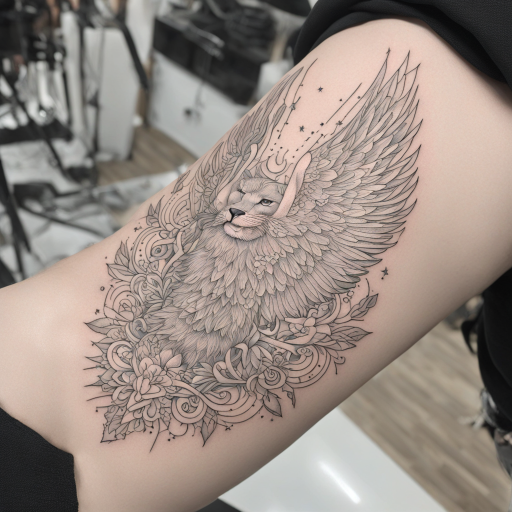 Fierce Serenity: The Lion, Fire, and Dove Tattoo