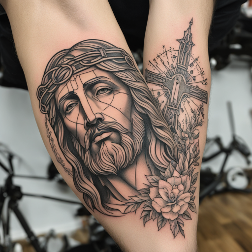 Divine Ink: Fineline Jesus Tattoo Artistry