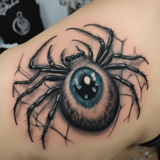 Web of Perception: The Eye-Spider Tattoo