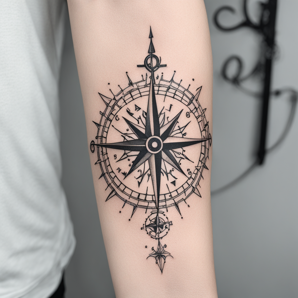 Guided Ink: A Compass and Arrow Tattoo Journey