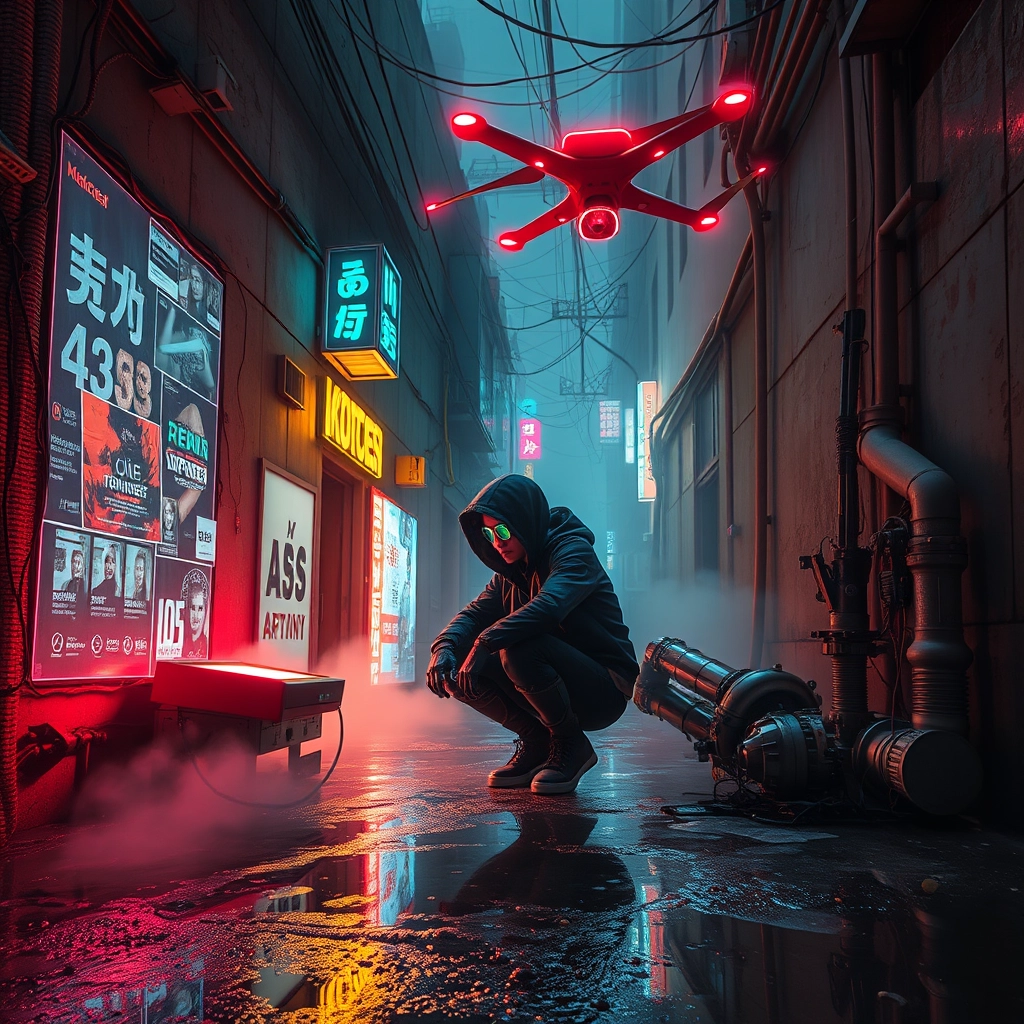 Cyberpunk Shadows: Neon Whispers