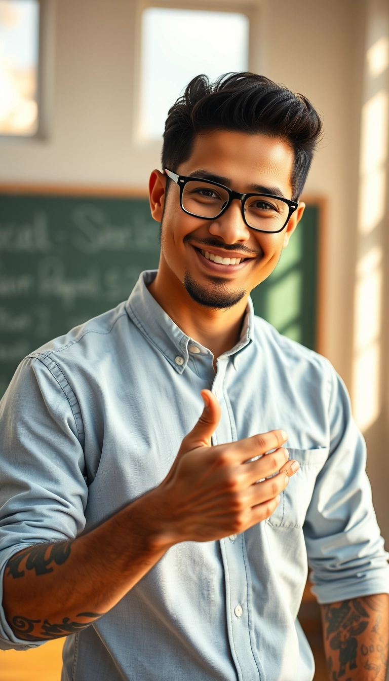 Éducateur Inspirant : Un Portrait Vibrant