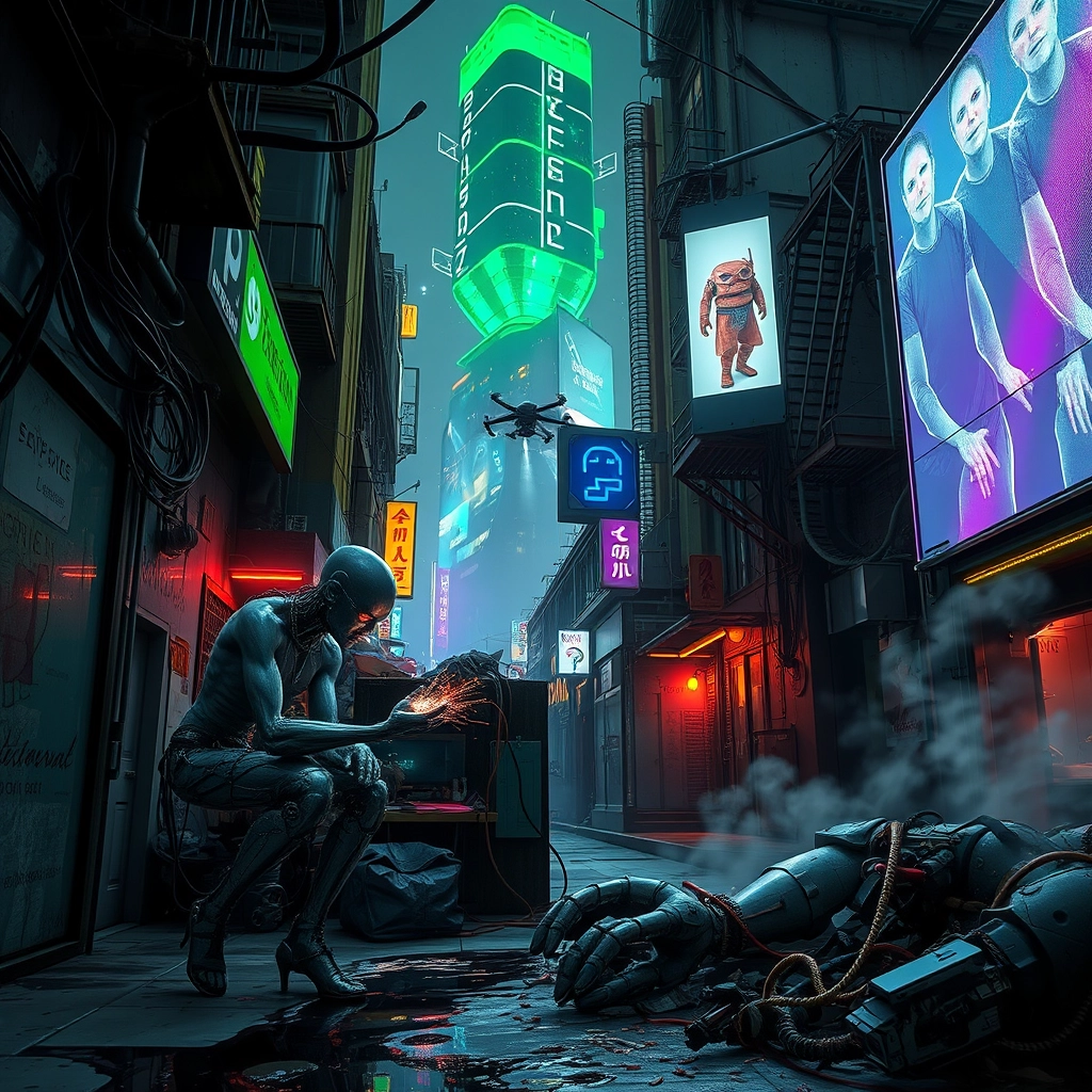 Neon Shadows: Cyborg Bazaar