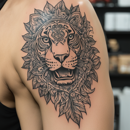 Roaring Ink: The Fierce Leo Patch Tattoo