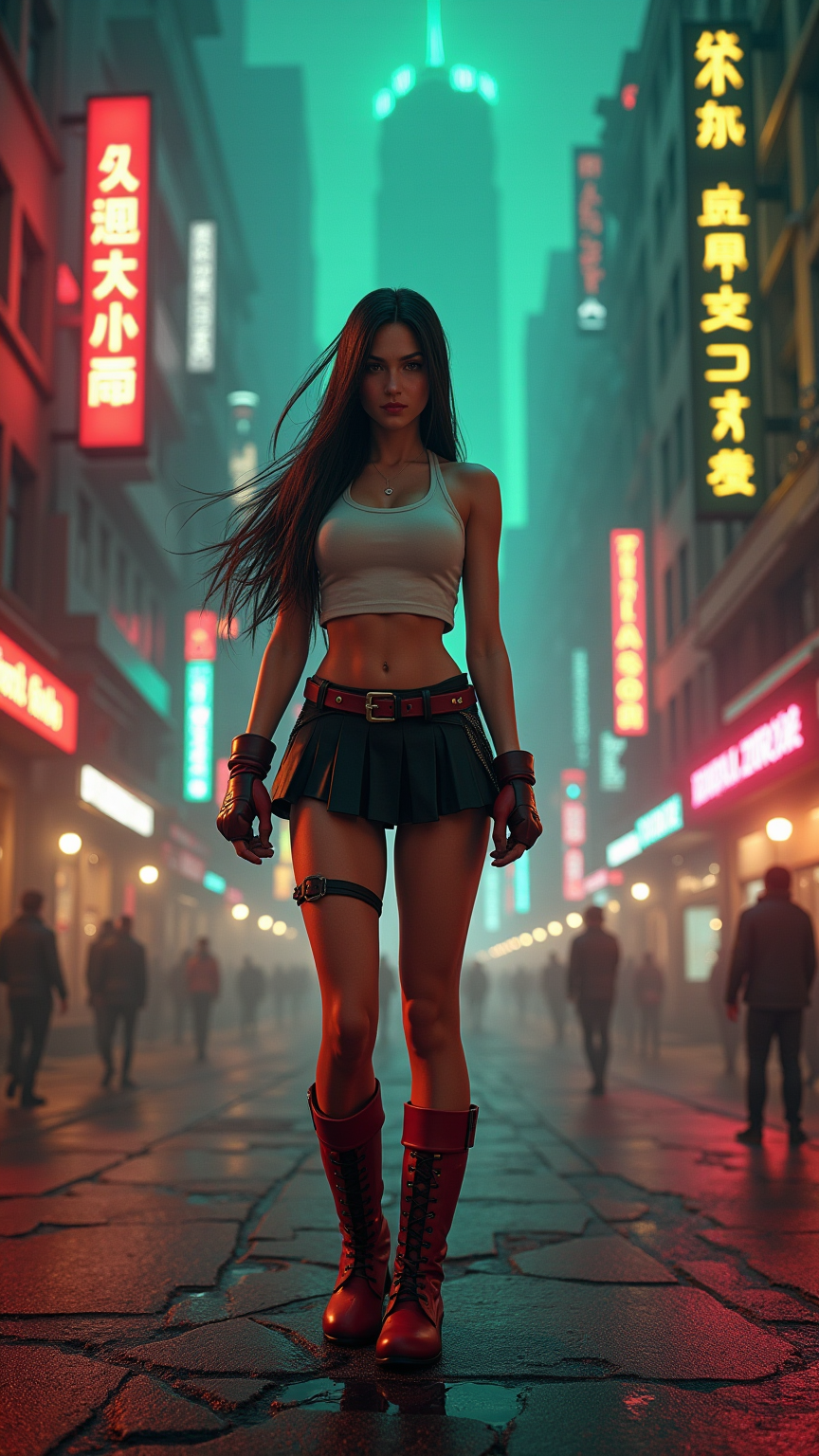 Tifa: Warrior of Neon Shadows